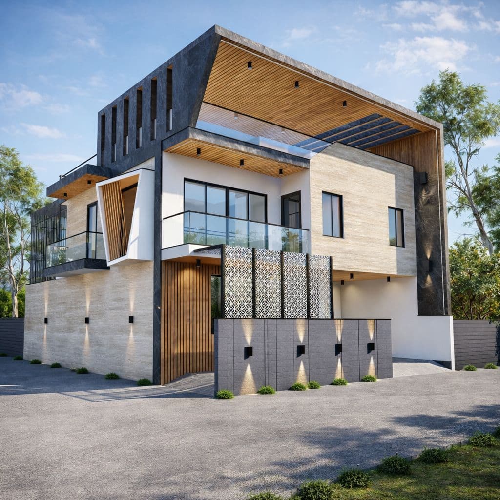 Design a home that fits the plot, the family, and the budget.